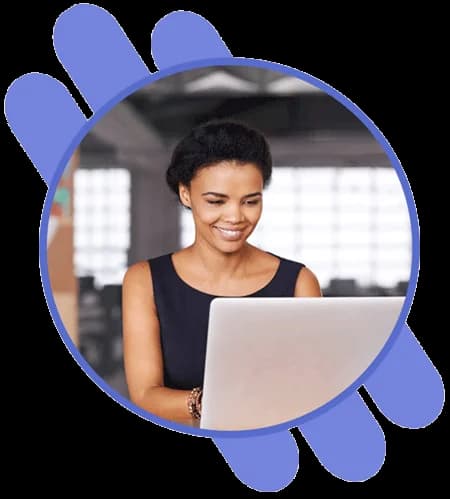 Smiling Woman with Laptop