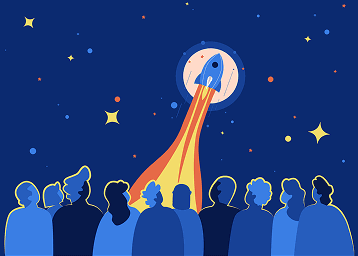 Team collaborating in office