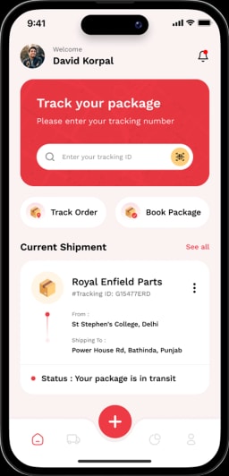 Customer-Facing Courier App UI