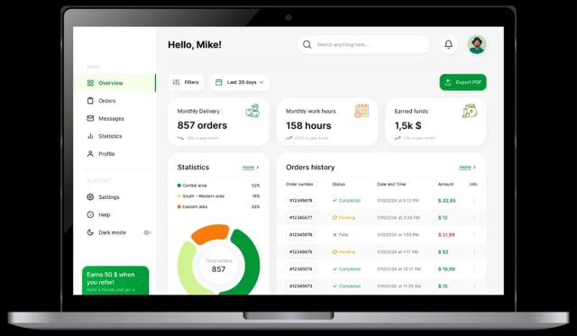 Courier Admin Dashboard