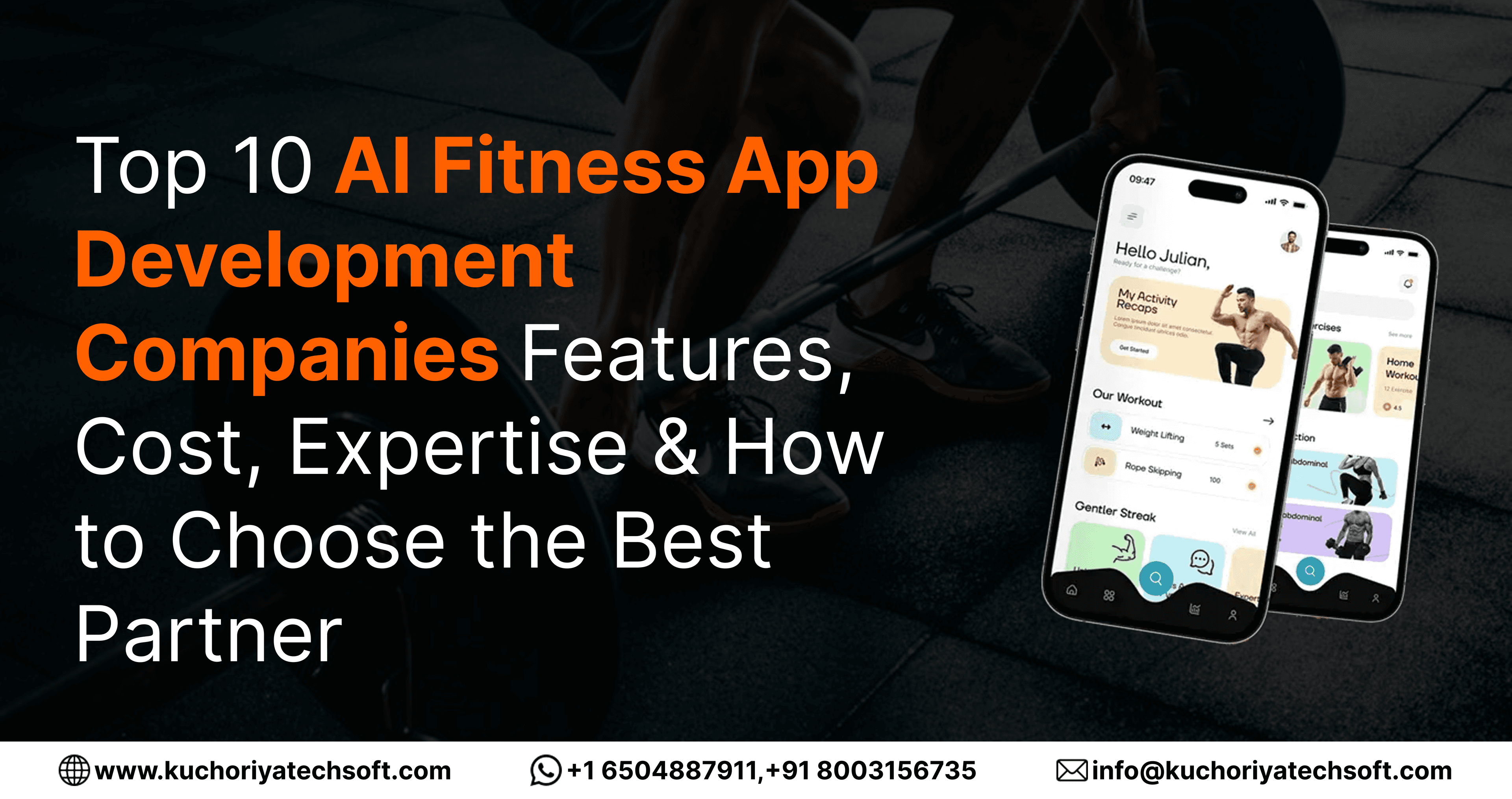 Top 10 AI Fitness App Development Companies in 2026: Features, Cost, Expertise & How to Choose the Best Partner