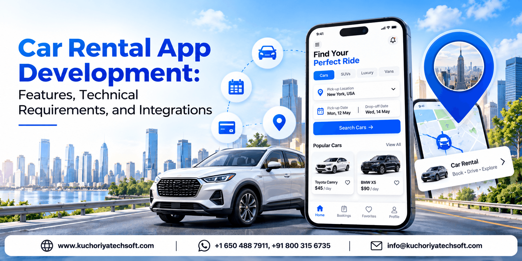 Car Rental App Development: Features, Technical Requirements, and Integrations