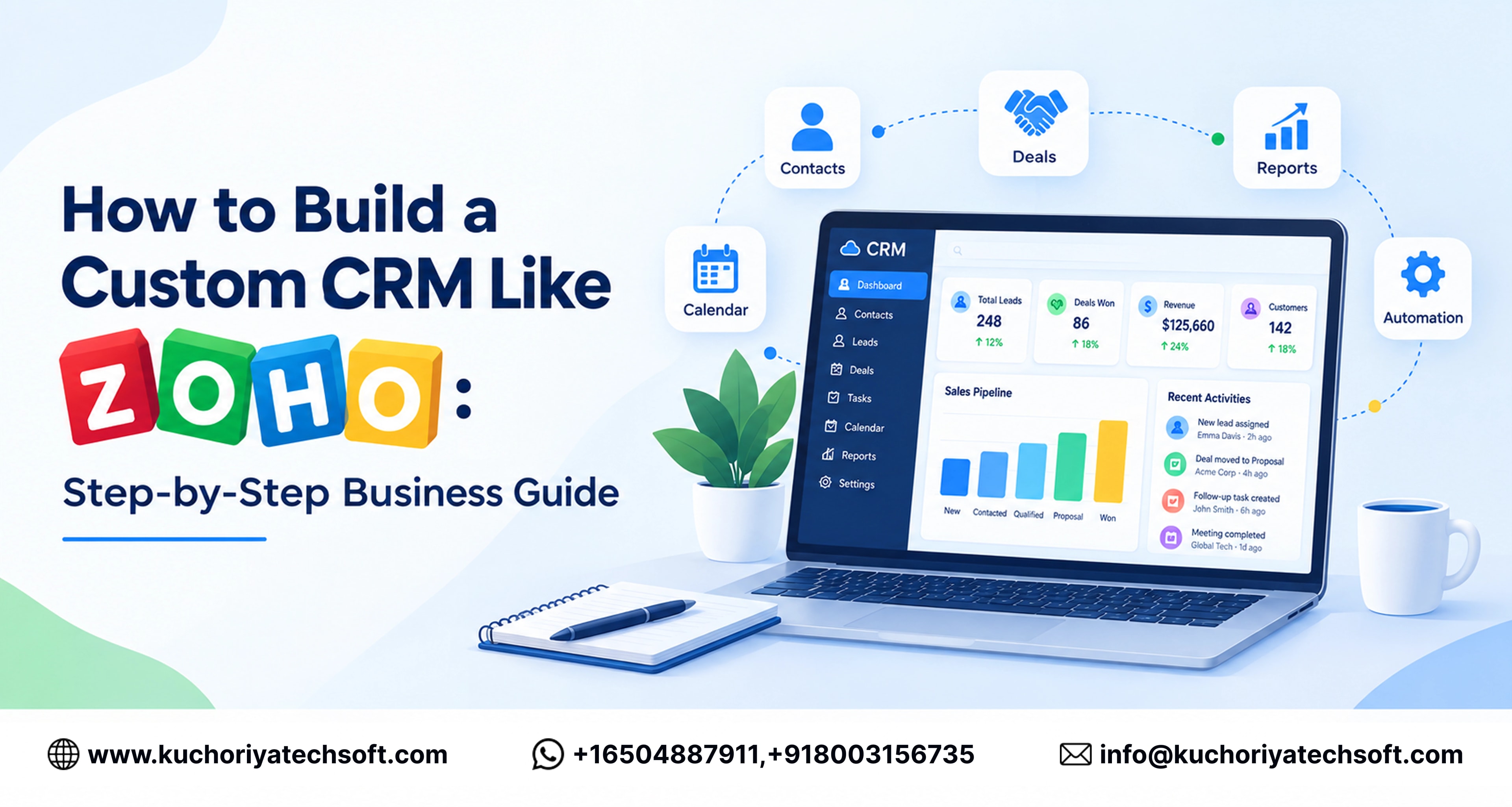 How to Build a Custom CRM Like Zoho: Step-by-Step Business Guide