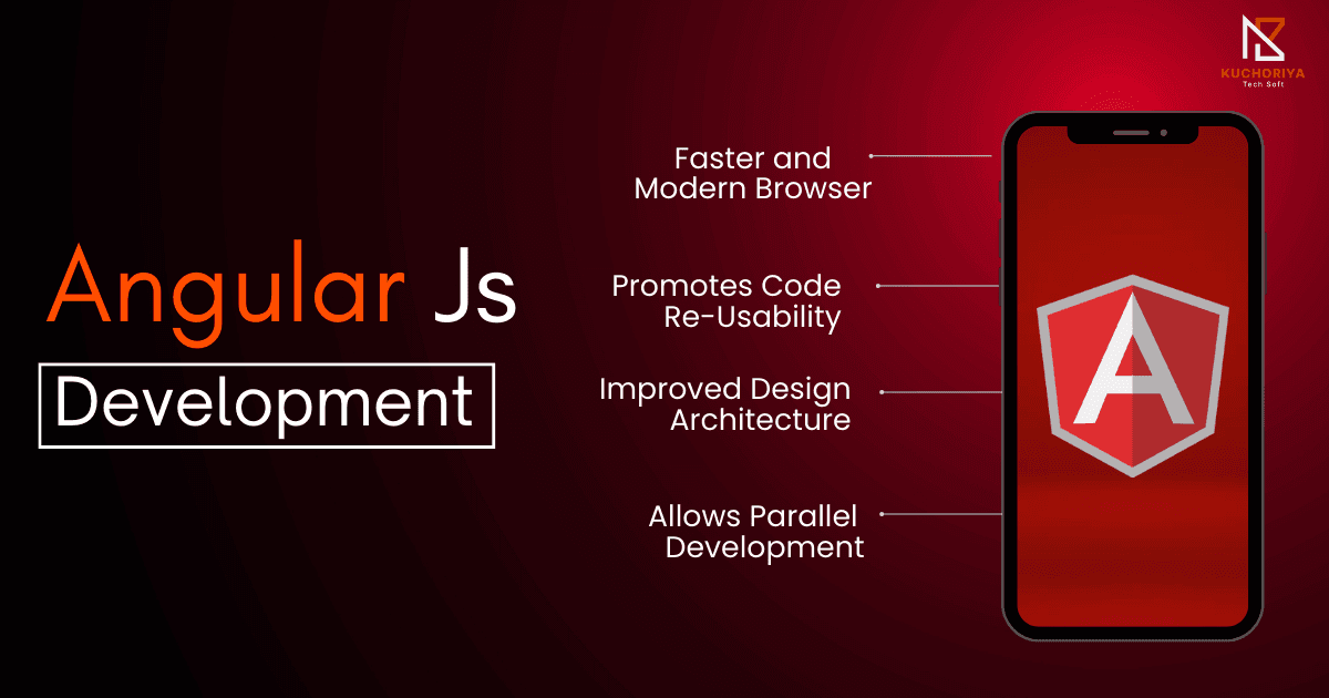 What are some of the key features of AngularJS that make it a popular choice for business web development?