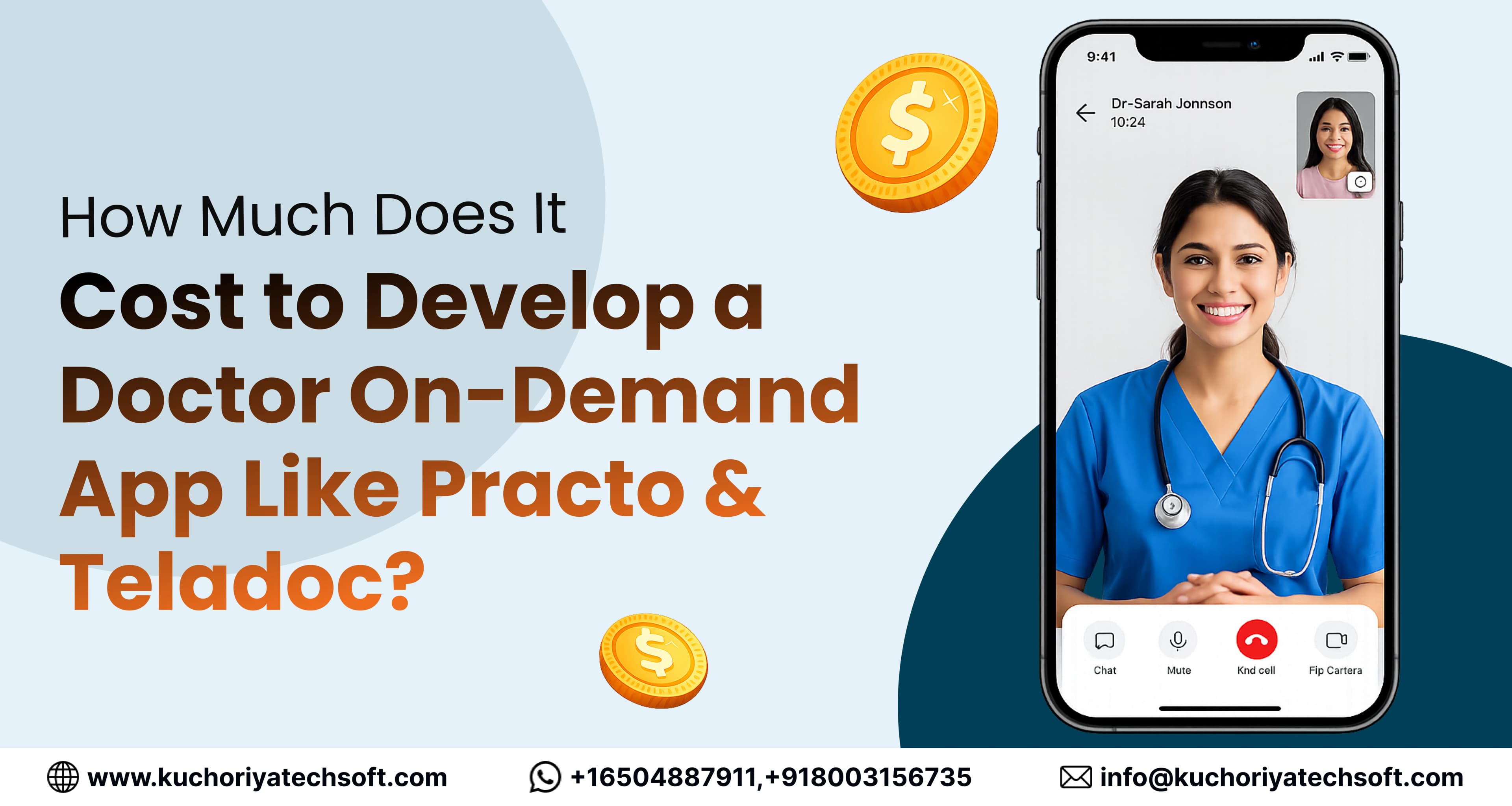How Much Does It Cost to Develop a Doctor On-Demand App Like Practo & Teladoc? (2026 Guide)