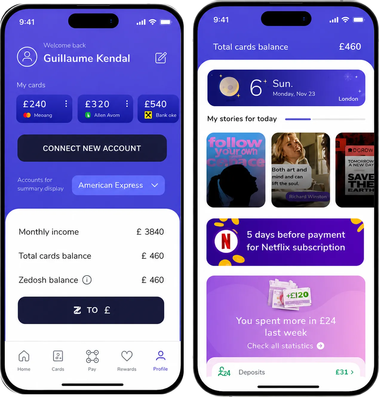 FinTech App Screen 1