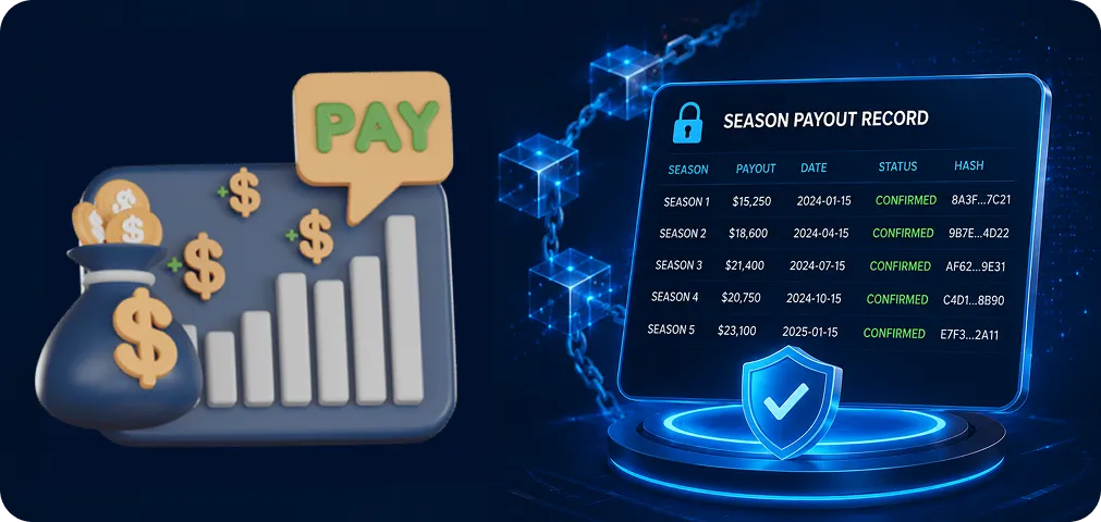 Tamper-Proof Records for Every Season Payout