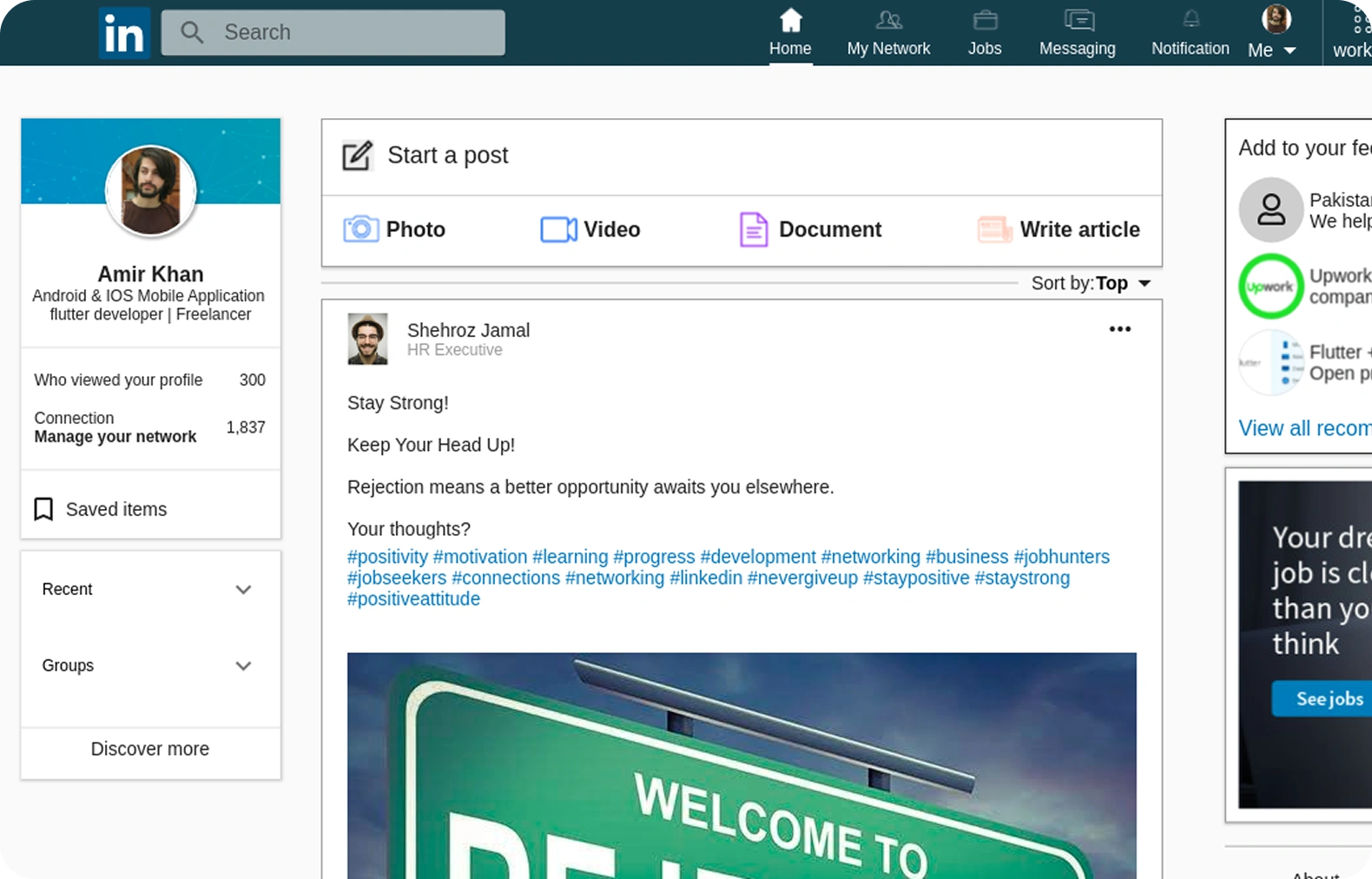 LinkedIn Clone Flutter Development 