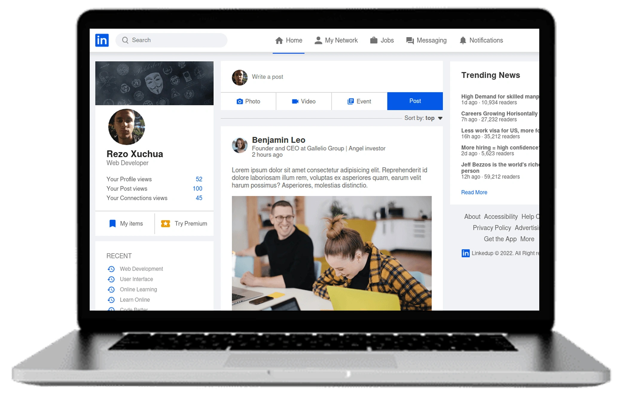 User Panel Features